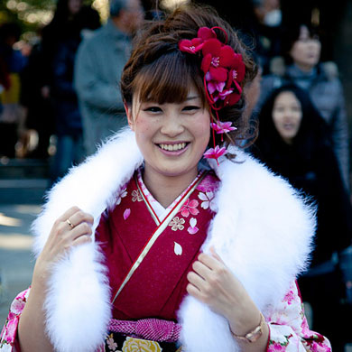 Seijin no hi au temple Meiji jingu